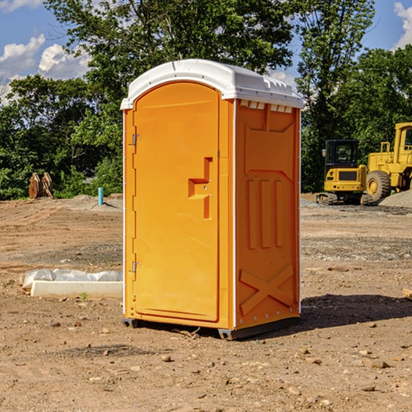 can i customize the exterior of the porta potties with my event logo or branding in Washita County